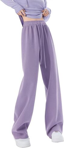 Kiench Teens Girls' Straight Leg Sweatpants High Waisted Baggy Joggers Drawstring in Saudi Arabia