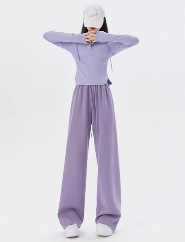 Kiench Teens Girls' Straight Leg Sweatpants High Waisted Baggy Joggers Drawstring in Saudi Arabia