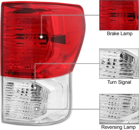 Tail Light Assembly Fit For 2010-2013 Toyota Tundra 2010 2011 2012 2013 Toyota Tundra 10 11 12 13 Toyota Tundra Rear Brake Lamp (Right Side) in Saudi Arabia