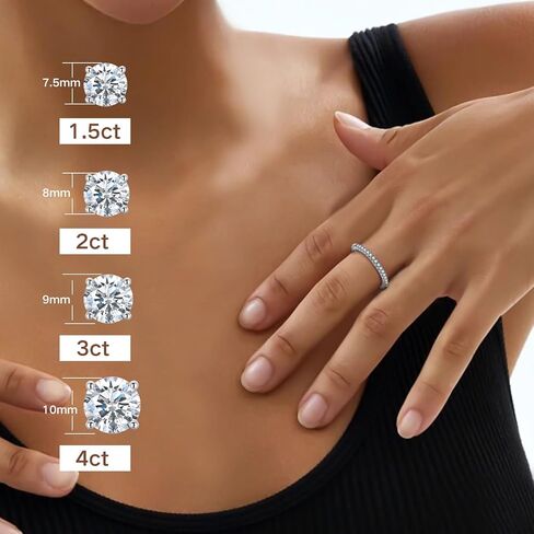 Moissanite Engagement Ring 0.33Ct Sterling Silver with 18K Gold Plated for Women, Moissanite Half Eternity Rings VVS1 Clarity D Color Wedding band in Kuwait