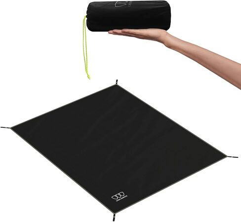 Gold Armour Tent Footprint, Camping Tarp Waterproof Ultralight - 84x60in | 84x84in | 84x96in | 82x106in | 120x108in | 120x120in | 120x144in Floor and Ground Tarps for Camping Hiking (Black 84x84in) in Kuwait