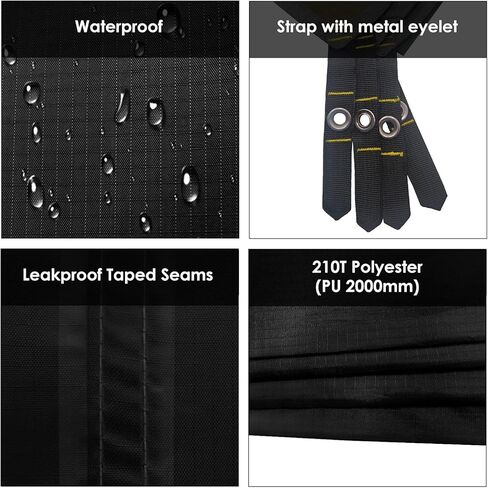 Gold Armour Tent Footprint, Camping Tarp Waterproof Ultralight - 84x60in | 84x84in | 84x96in | 82x106in | 120x108in | 120x120in | 120x144in Floor and Ground Tarps for Camping Hiking (Black 84x84in) in Kuwait