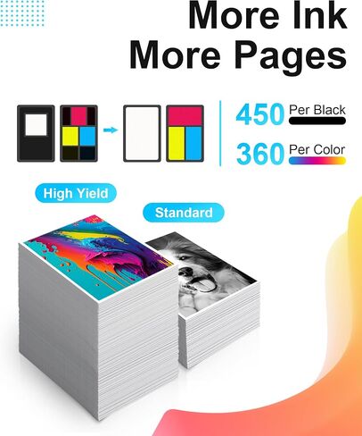 خرطوشة حبر سوداء 67XL لحبر HP 67 حبر طابعة بديل أسود عالي الإنتاجية 67 XL لـ Envy 6000 6055 6058 6075 6400 6455 لـ Deskjet 2752 2755 2755e 4152 4155 2800 لـ DeskJet Plus 4100 (2 أسود) in Kuwait