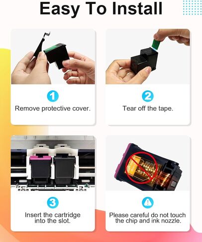 خرطوشة حبر سوداء 67XL لحبر HP 67 حبر طابعة بديل أسود عالي الإنتاجية 67 XL لـ Envy 6000 6055 6058 6075 6400 6455 لـ Deskjet 2752 2755 2755e 4152 4155 2800 لـ DeskJet Plus 4100 (2 أسود) in Kuwait