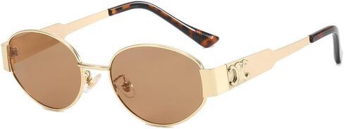 IDOTTA Retro Oval Sunglasses for Women Men Rectangle Metal Frame UV400 Protection Sun Glasses in Saudi Arabia