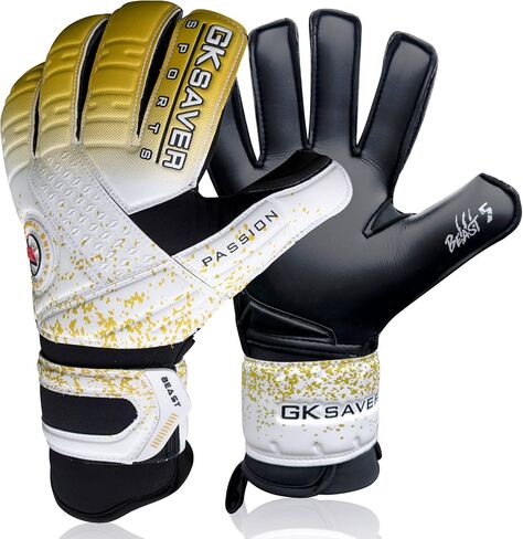 قفازات حارس المرمى GK Saver لكرة القدم Passion PS04 قفازات حارس المرمى الاحترافية ذات القطع المسطح مقاس 6 إلى 11 قابلة للإزالة لحفظ الإصبع in Saudi Arabia