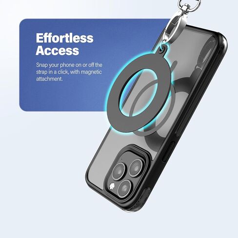 Magnetic iPhone Lanyard, Adjustable 27" Cell Phone Neck Strap Holder (Compatible with Magsafe) in Kuwait