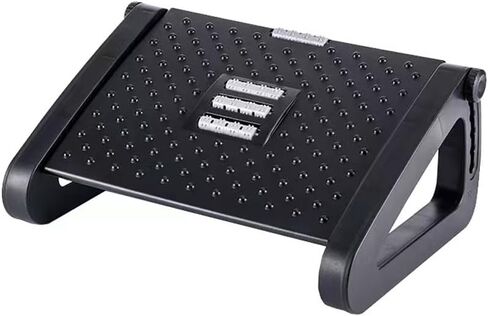 مقعد مريح للقدمين تحت المكتب، مسند للقدمين قابل للتعديل، يدعم إمالة مسند القدمين، مسند للقدمين مع تدليك دوار للاستخدام تحت الكرسي في المكتب، مسند للقدمين في مكتب العمل (أسود) in Kuwait