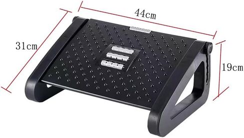 مقعد مريح للقدمين تحت المكتب، مسند للقدمين قابل للتعديل، يدعم إمالة مسند القدمين، مسند للقدمين مع تدليك دوار للاستخدام تحت الكرسي في المكتب، مسند للقدمين في مكتب العمل (أسود) in Kuwait