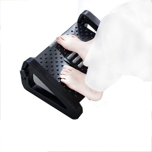 مقعد مريح للقدمين تحت المكتب، مسند للقدمين قابل للتعديل، يدعم إمالة مسند القدمين، مسند للقدمين مع تدليك دوار للاستخدام تحت الكرسي في المكتب، مسند للقدمين في مكتب العمل (أسود) in Kuwait