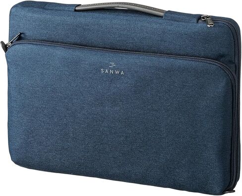 SANWA 14 inch Laptop Sleeve Case with Front Pocket, YKK Zipper, Waterproof Shock Resistant Bag, Accessory Pocket, Compatible with MacBook, Pad, Tablet, Surface, Dell, HP, Lenovo, Computer, Navy in Kuwait