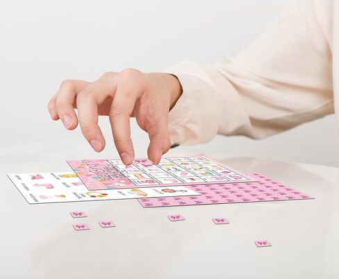 24 Pink Baby Shower Bingo Cards (5"x7") | Party Games with 24 Players | Party Games for Adults Teenagers| School Classroom Party Activity - fen03 in Saudi Arabia