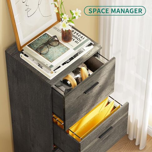 DWVO 4-Drawer File Cabinet with Lock, Filing Cabinet for Letter A4-Sized Files, Set of 2, Upgraded, Grey Wash in Saudi Arabia