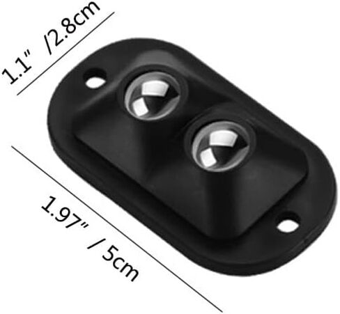 20 Pcs Mini Wheels, Swivel Caster Wheels for Mini Roller,Tiny Wheels, Stainless Steel Casters, Black Trash Can Wheels, Furniture Stick On Wheels,Add Wheels to Anything in Saudi Arabia