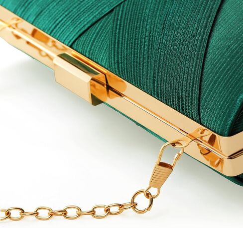 4 Pcs Women Clutch Purse Jewelry Set, Silk Stain Bridal Purse with Necklace Earrings Ring, Vintage Banquet Handbag with Detachable Chain, Rhinestone Jewelry Handbag Set for Wedding Party Gift in Saudi Arabia