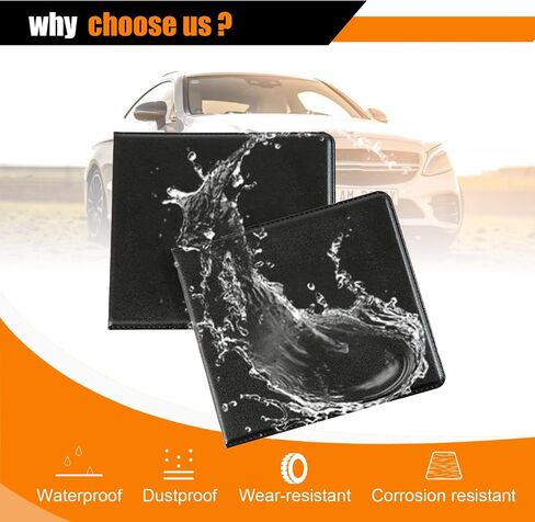 Car Registration and Insurance Holder, Auto Paperwork Cover, Vehicle Document Holder Glove Box Organize for Driver License, Card, Cash (Black 2PCS) in Saudi Arabia