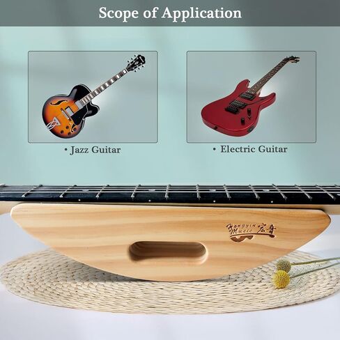 Guitar Neck Rest, Guitar Neck Cradle Support Pillow String Instrument Luthier Tool,Guitar Support Pillow for Changing Strings,Wooden Neck Craddle for Electric Guitars/Jazz Guitar (B) in Saudi Arabia