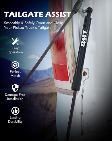 Orion Motor Tech Truck Tailgate Assist، مجموعة مساعدة رفع الباب الخلفي، ملحقات شاحنة الصدمات الثقيلة للباب الخلفي متوافقة مع Ford 2017 2018 2019 2020 2021 2022 2023 F250 F350 F450 Super Duty in Saudi Arabia