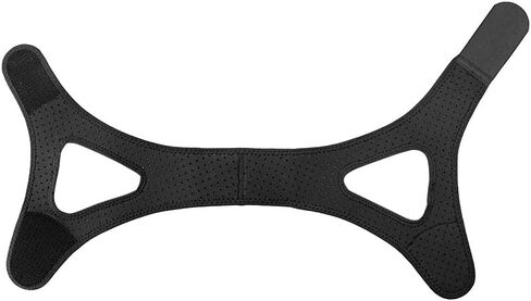 حزام الذقن لأجهزة مكافحة الشخير - حل الشخير بحزام الذقن Cpap المسامي، يقلل الشخير بشكل فعال، شعر غير لاصق، لا يبهت - أسود in Kuwait