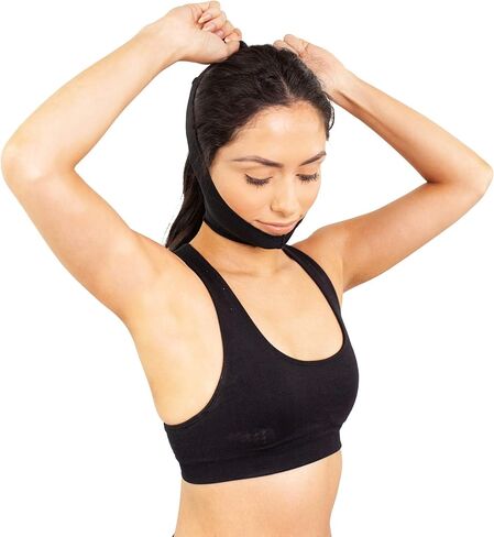 ملابس ضاغطة لحزام الذقن بعد جراحة الوجه | لفافة شفط دهون الذقن والرقبة - شد الرقبة أو جراحة الرقبة، مجموعة أدوات التعافي من جراحة فقدان الوزن طراز 9B in Kuwait