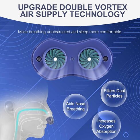 أجهزة مكافحة الشخير، جهاز مساعد على إيقاف الشخير أثناء النوم مع 3 سرعات رياح قابلة للتعديل، وسدادات فتحات تهوية موسع الأنف، حل فعال للشخير للرجال والنساء in Kuwait