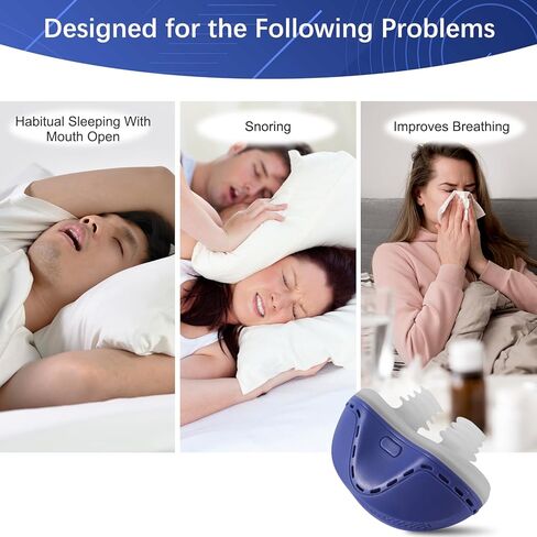 أجهزة مكافحة الشخير، جهاز مساعد على إيقاف الشخير أثناء النوم مع 3 سرعات رياح قابلة للتعديل، وسدادات فتحات تهوية موسع الأنف، حل فعال للشخير للرجال والنساء in Kuwait