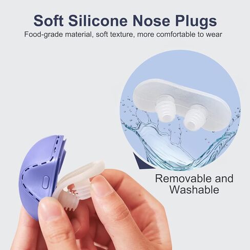 أجهزة مكافحة الشخير، جهاز مساعد على إيقاف الشخير أثناء النوم مع 3 سرعات رياح قابلة للتعديل، وسدادات فتحات تهوية موسع الأنف، حل فعال للشخير للرجال والنساء in Kuwait