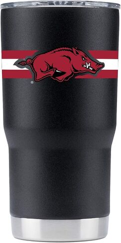 Gametime Sidekicks Arkansas Razorbacks 20oz Black Tumbler - Officially Licensed, 18/8 Stainless Steel, Double-walled, Vacuum-insulated - 360 Wrap in Saudi Arabia