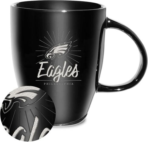 Rico Industries NFL Unisex-Adult LBC 18oz Laser Engraved Ceramic Lustre Mug in Saudi Arabia