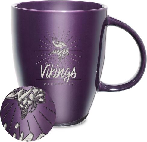 Rico Industries NFL Unisex-Adult LBC 18oz Laser Engraved Ceramic Lustre Mug in Saudi Arabia