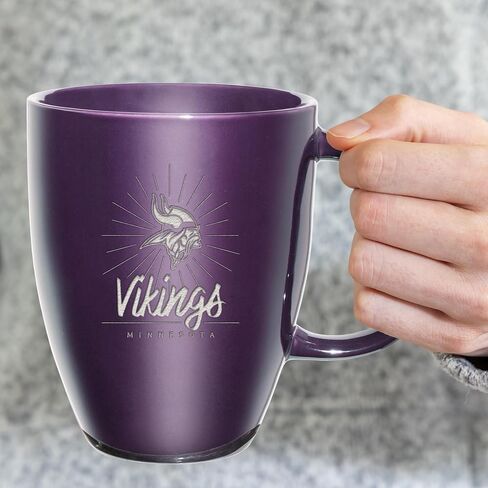 Rico Industries NFL Unisex-Adult LBC 18oz Laser Engraved Ceramic Lustre Mug in Saudi Arabia