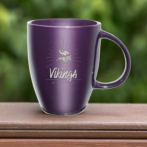 Rico Industries NFL Unisex-Adult LBC 18oz Laser Engraved Ceramic Lustre Mug in Saudi Arabia