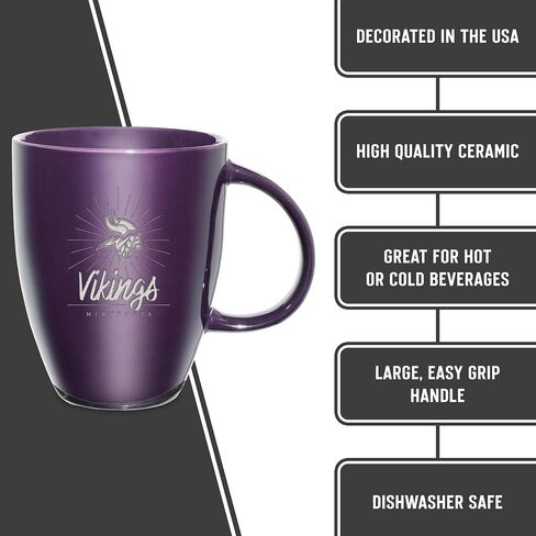 Rico Industries NFL Unisex-Adult LBC 18oz Laser Engraved Ceramic Lustre Mug in Saudi Arabia
