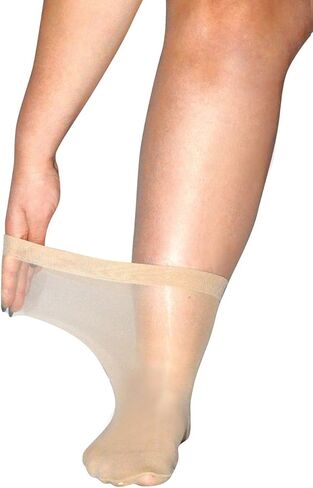 All Woman Plus Size 20 Denier SuperWide Anklets Pop Socks 3 PACK in Kuwait