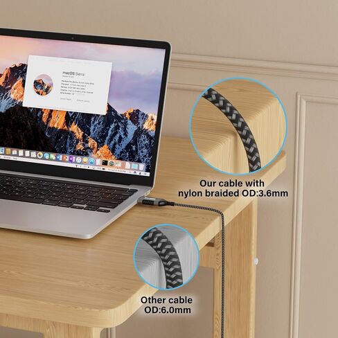كابل USB رفيع إلى إيثرنت بطول 6 أقدام، سلك رفيع USB 3.0 A إلى RJ45، متصل مباشرة، ألومنيوم، مضفر، OFC، كابل شبكة USB إلى RJ45 Gigabit LAN لأجهزة الكمبيوتر المحمول والكمبيوتر الشخصي والمحول والمزيد، OD: 3.6 مم in Kuwait