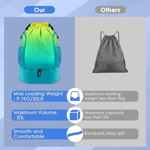 حقيبة ظهر رياضية من بروتو، حقيبة ظهر برباط مقاومة للماء، حقيبة رياضية مع حجرة للأحذية وحامل زجاجة مياه in Kuwait