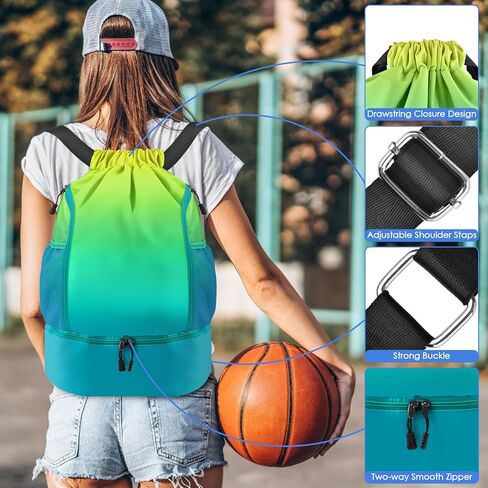 حقيبة ظهر رياضية من بروتو، حقيبة ظهر برباط مقاومة للماء، حقيبة رياضية مع حجرة للأحذية وحامل زجاجة مياه in Kuwait