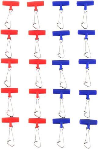 20PCS Fishing Line Sinker Slide Protection Kit Easy Quick Change Weight Connectors, Plastic Head Swivel with Snap Hook, Color Random in Saudi Arabia