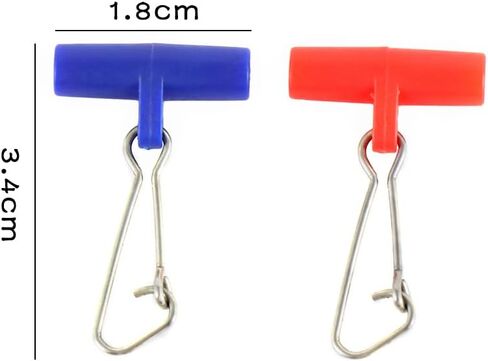 20PCS Fishing Line Sinker Slide Protection Kit Easy Quick Change Weight Connectors, Plastic Head Swivel with Snap Hook, Color Random in Saudi Arabia
