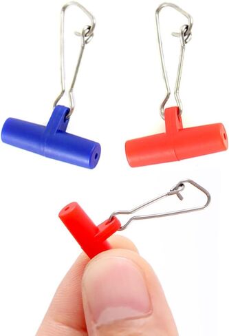 20PCS Fishing Line Sinker Slide Protection Kit Easy Quick Change Weight Connectors, Plastic Head Swivel with Snap Hook, Color Random in Saudi Arabia