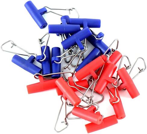 20PCS Fishing Line Sinker Slide Protection Kit Easy Quick Change Weight Connectors, Plastic Head Swivel with Snap Hook, Color Random in Saudi Arabia