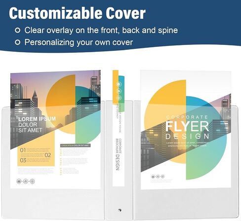 1.5-Inch 3-Ring Binder with Pockets, 1-1/2’’ Premium View Binders with Three Ring Binders Holds up to 325 Sheets US Letter Size, Bulk Pack of 6, Perfect for Home, Office, and School (1.5-inch) in Saudi Arabia