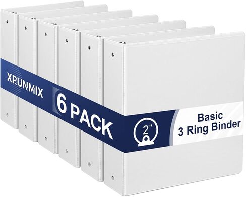 1.5-Inch 3-Ring Binder with Pockets, 1-1/2’’ Premium View Binders with Three Ring Binders Holds up to 325 Sheets US Letter Size, Bulk Pack of 6, Perfect for Home, Office, and School (1.5-inch) in Saudi Arabia