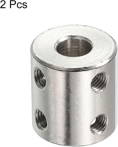 PATIKIL Shaft Coupler Connector L22 x D20 12mm to 12mm Bore Rigid Coupling Stainless Steel Shaft Joint w Screw,Wrench for 3D Printers Silver 2Pack in Saudi Arabia