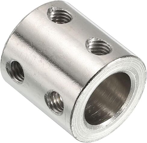 PATIKIL Shaft Coupler Connector L22 x D20 12mm to 12mm Bore Rigid Coupling Stainless Steel Shaft Joint w Screw,Wrench for 3D Printers Silver 2Pack in Saudi Arabia