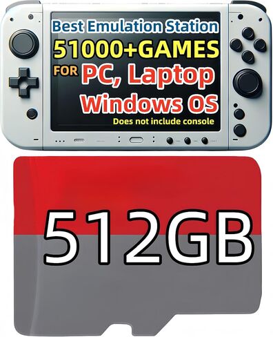 512GB RetroBat Game Card System for Handheld Game Console Windows OS, Game Card Retro Game Batocera System Emulator for PC Laptop, Retro Game Card for Windows, MSI Claw, Legion Go, ROG Ally in Saudi Arabia