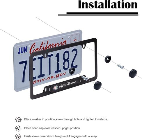 2PCS License Plate Frame Compatible for Land Rover Matte Black Car Tag Frame Cover for US Vehicle in Saudi Arabia