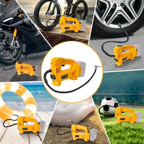 Cordless Tire Inflator Compatible with DEWALT 20V Max Battery,150PSI Portable Air Compressor with Digital Pressure Gauge,Auto Air Pump for Ball,Bike,Car,Motorcycle (Battery Not Included) in Kuwait