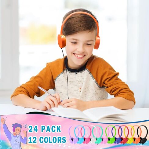 Kids Headphones Bulk 100 Pack for Classroom School Students,Wholesale Durable Wired Headphones with 3.5mm Jack for Children Teens Gift and Adults in Saudi Arabia