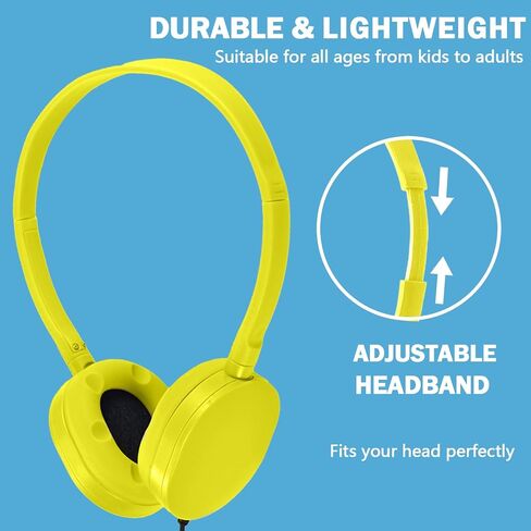 Kids Headphones Bulk 100 Pack for Classroom School Students,Wholesale Durable Wired Headphones with 3.5mm Jack for Children Teens Gift and Adults in Saudi Arabia